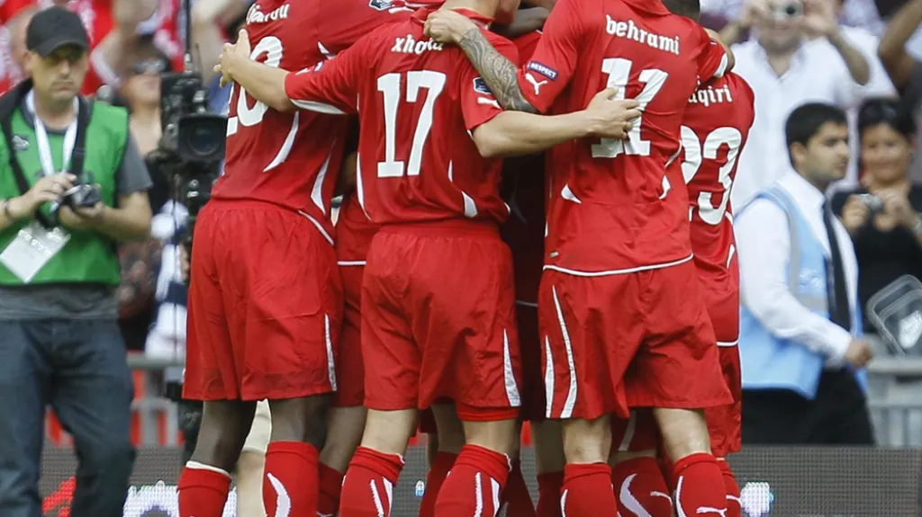 Radost hráčů Švýcarska