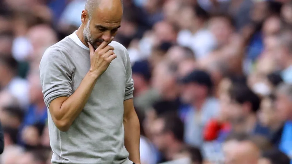 Trenér fotbalistů Manchesteru City Pep Guardiola