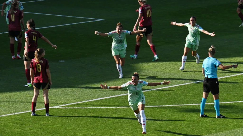 Radost fotbalistek Itálie