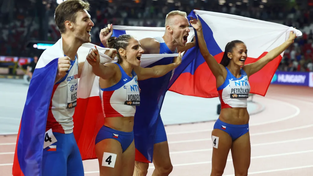 Česká smíšená štafeta na 4x400 metrů by ráda navázala na fantastický bronz z MS v Budapešti