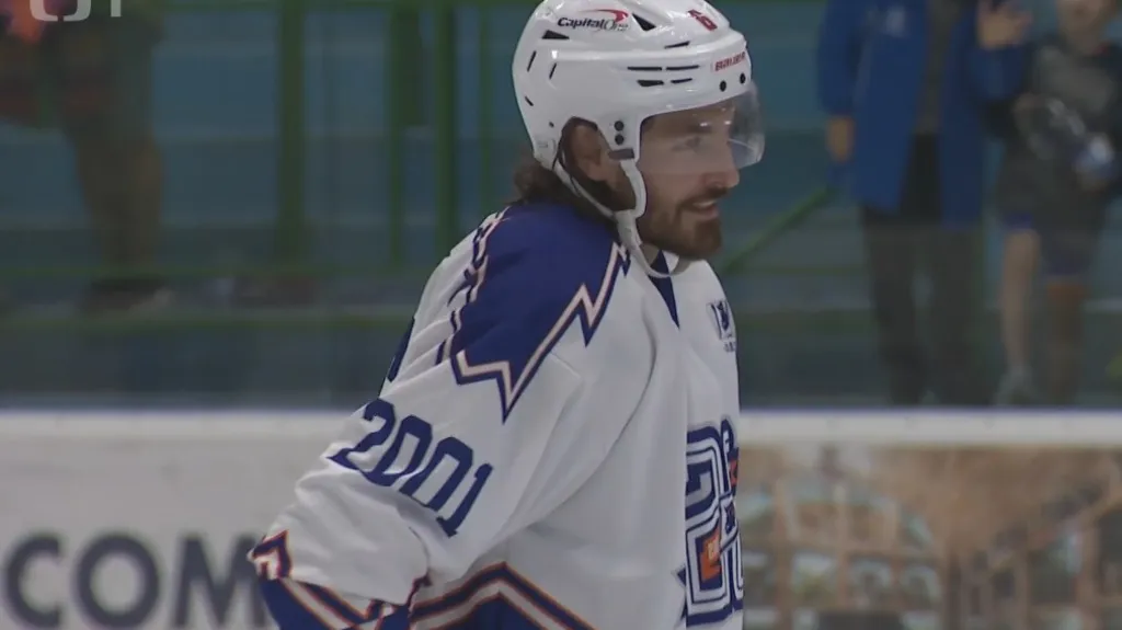 Michal Kempný při exhibici v Hodoníně