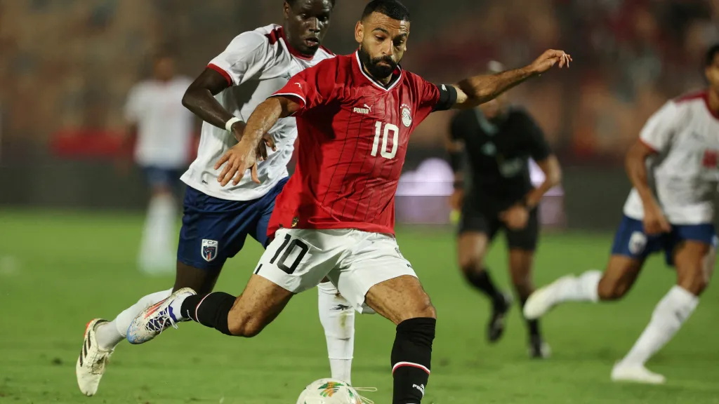 Mhamed Salah v zápase Egypta se Zimbabwe