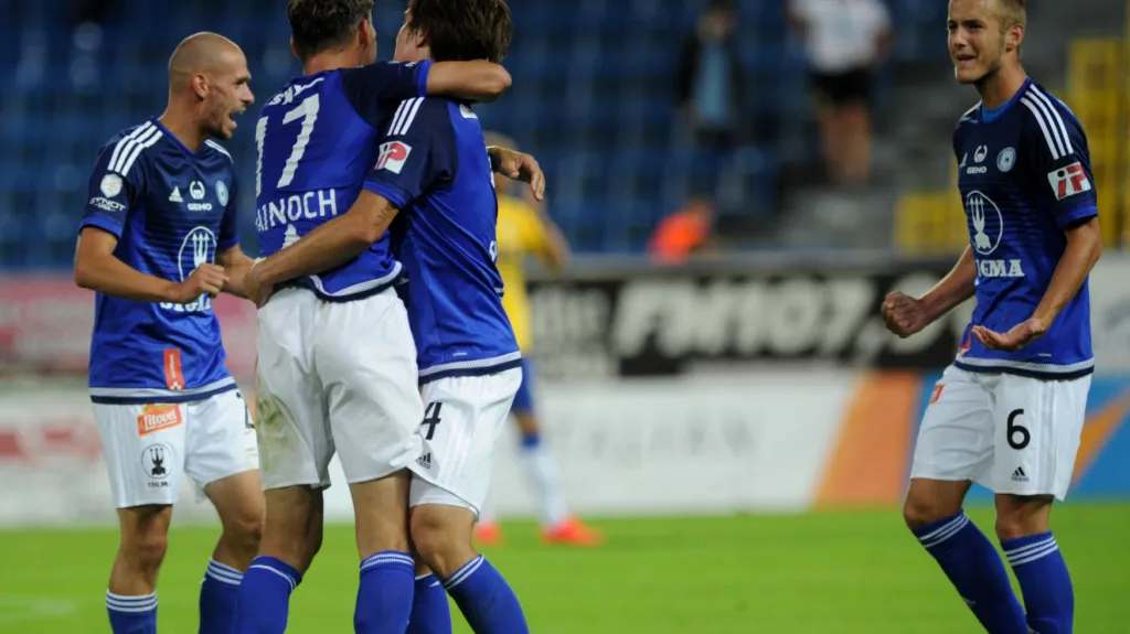 Slavící fotbalisté Olomouce