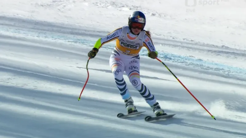 Vítězná jízda Emmy Aicherové v super-G v La Thuile