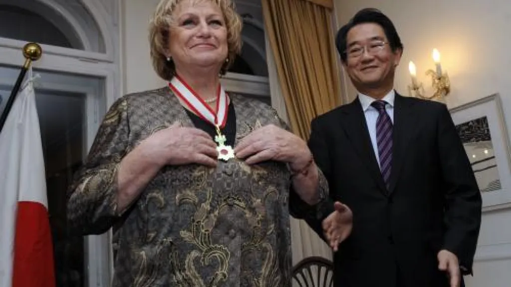 Věra Čáslavská a Čikahito Harada