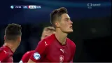 Gól v utkání Česko - Dánsko: Schick - 1:1 (27. min.)
