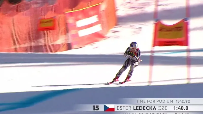 Ledecká se ve sjezdu SP v Ga-Pa blýskla třetím místem
