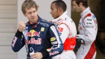 Sebastian Vettel, Lewis Hamilton, Jarno Trulli