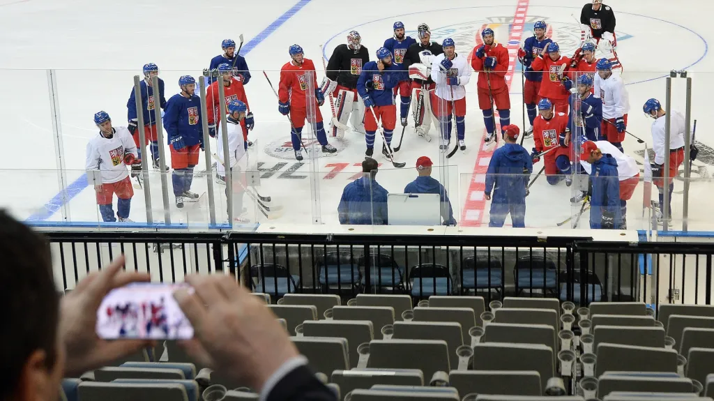 Trénink české hokejové reprezentace