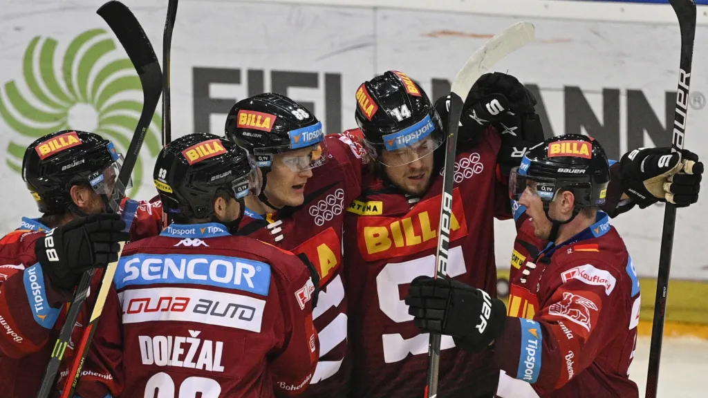 Radost hokejistů Sparty