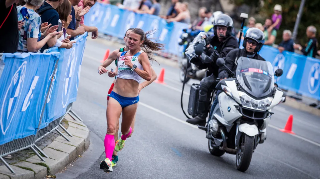 Tereza Hrochová při maratonu na ME v Mnichově