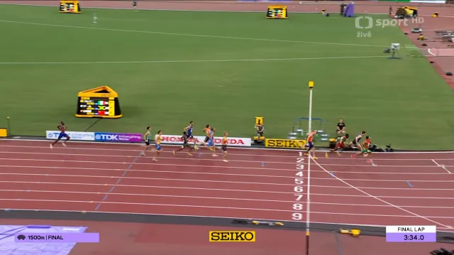 Závěr finále mužů na 1500 metrů