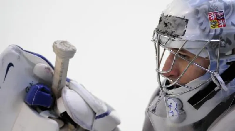 Hokejový brankář Jakub Štěpánek