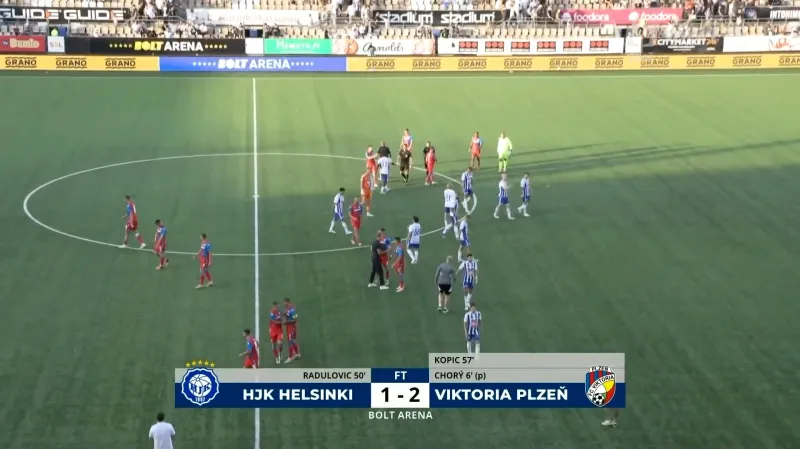 Sestřih utkání HJK Helsinky – Plzeň