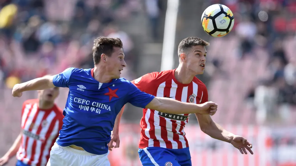 Jan Bořil ze Slavie a Lukáš Vraštil z Brna