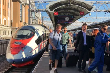 Rychlovlak Sapsan v Petrohradu