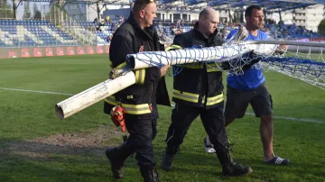 Prasklá tyč v Mladé Boleslavi