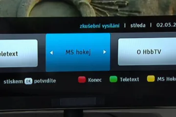Úvodní nabídka HbbTV