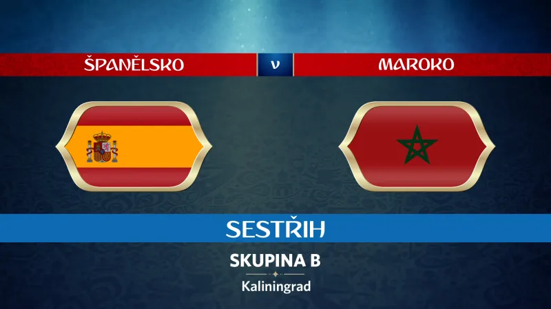 Sestřih utkání Španělsko - Maroko