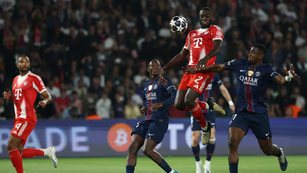 Zápas Ligy mistrů mezi PSG a Bayernem