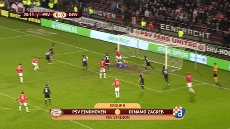Sestřih utkání PSV - Záhřeb