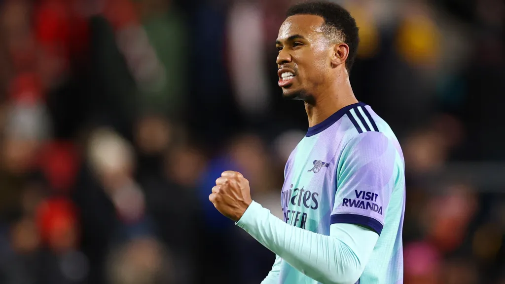 Gabriel slaví výhru Arsenalu