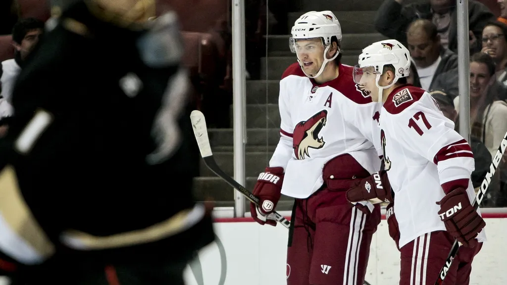 Martin Hanzal (vlevo) a Radim Vrbata