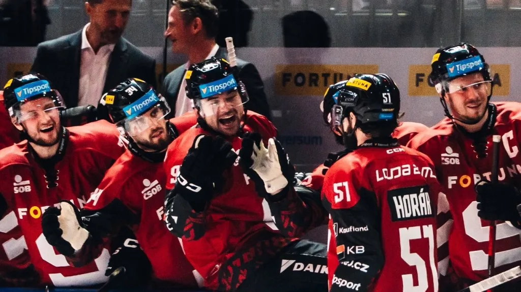 Radost hokejistů Sparty