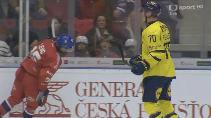 Gól v utkání Česko – Švédsko: Rasmussen – 3:1 (23. min.)
