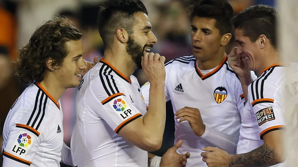 Slavící fotbalisté Valencie