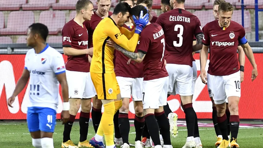 Radost fotbalistů Sparty