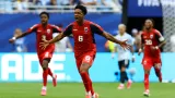 Kevin Pina slaví gól proti Uruguayi
