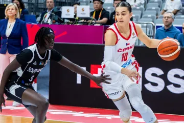 Eliška Hamzová v utkání s Jižním Súdánem