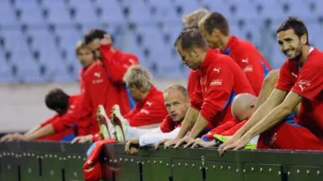 Trénink české fotbalové reprezentace