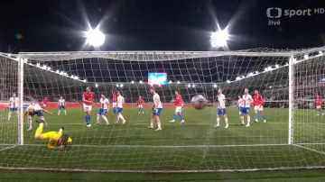 Gól v utkání Česko – Faerské ostrovy: Schick – 1:0 (25. min.)