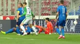 Gól v utkání Plzeň – New Saints: Robles – 0:1 (4. min.)