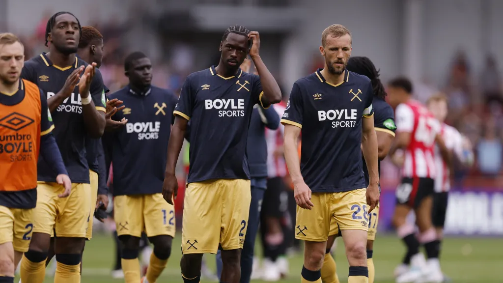 Zklamaní fotbalisté West Hamu