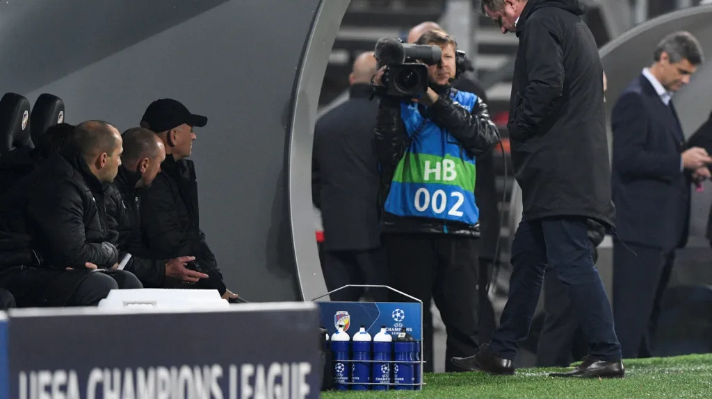 Trenér Plzně Pavel Vrba (vpravo) během utkání s Realem Madrid