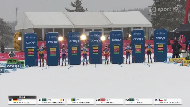 Finálová jízda s Kateřinou Janatovou ve sprintu volně na SP v Lillehammeru