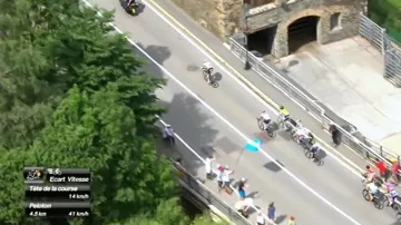 Nástup Dumoulina před závěrem deváté etapy