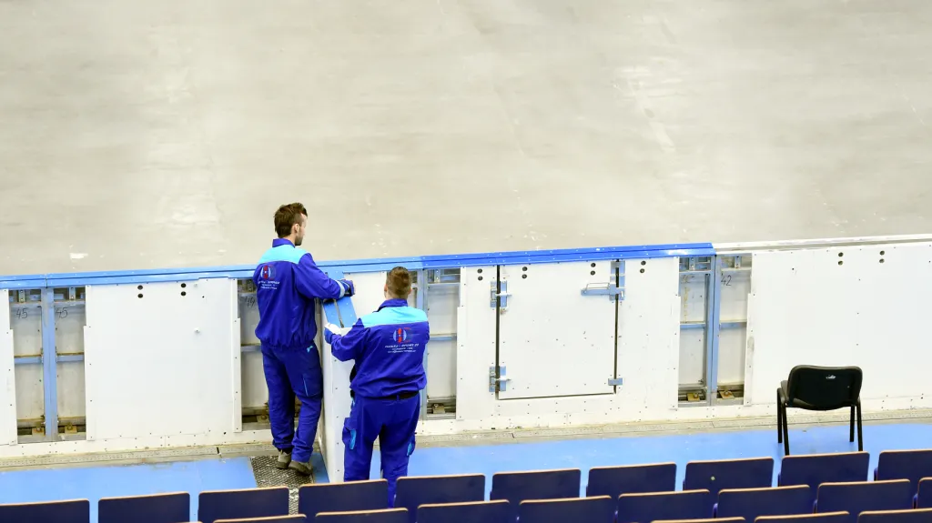 Přípravy na MS v hokeji v Ostravě