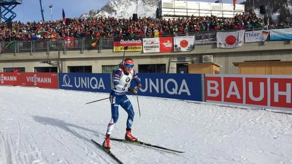 Ondřej Moravec ve stíhacím závodě MS