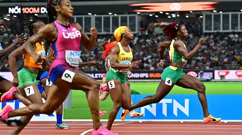 Finále běhu na sto metrů žen na MS v roce 2023
