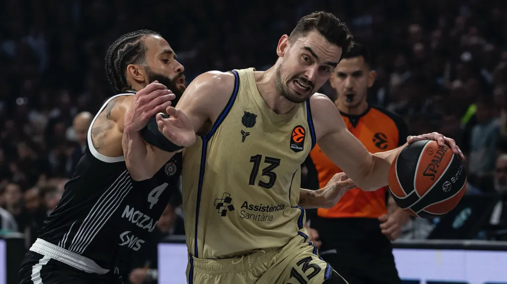 Tomáš Satoranský v utkání Partizan Bělehrad – FC Barcelona 