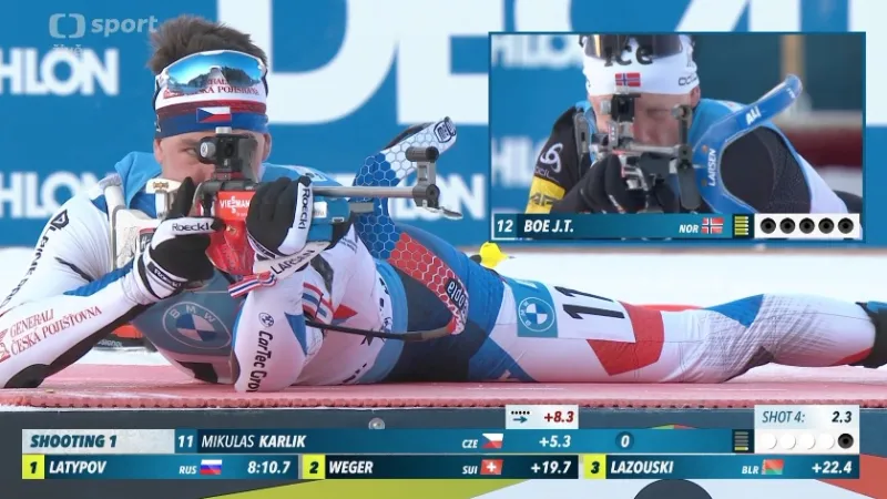 Sestřih českých střeleb a ohlasy sprintu biatlonistů SP v Annecy