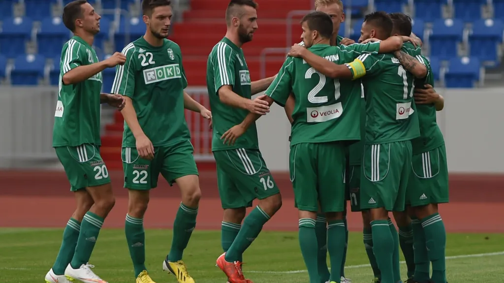Slavící fotbalisté Karviné