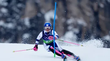 Jízdy Labaštové a Dubovské v kombinačním slalomu