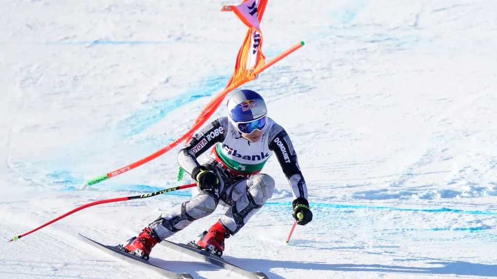 Ester Ledecká při sjezdu v Bansku