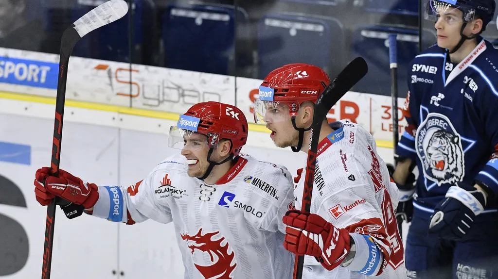 Radost hokejistů Třince
