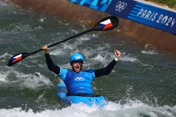 Lukáš Rohan ve finále kayakcrossu